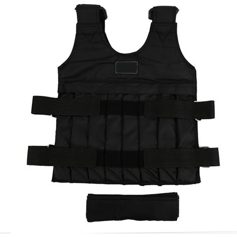 GARRYFIZH Gilet lesté d'entraînement d'exercice, doublure en éponge Flexible réglable, gilet respirant noir pour femmes