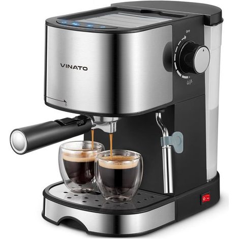 Machine à café espresso - ETHNICS ORIGINS - VINATO - 15 bar - Mousseur à lait - Réservoir amovible (1/5)
