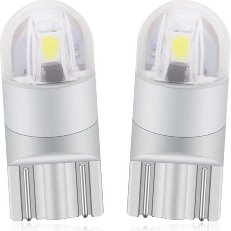 T10 W5w Led Feu de Position Veilleuses 12v 6000K Blanc 168 194 Led Clignotant Pour Ampoule Plaque Feux de Gabarit Voiture Moto - Une Garantie D'un An (1/5)