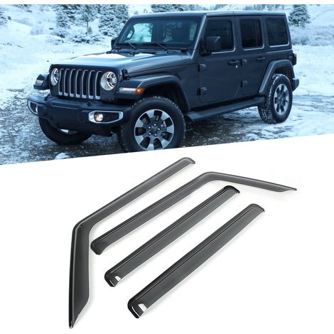Sonnenschutz- und Regenschutz für die Autofenster, passend für Jeep Wrangler JL ab Baujahr 2018 (4-türig). (1/5)