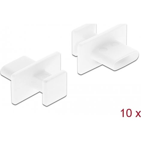 Delock Cubierta antipolvo para USB Type-Câ¢ hembra con agarre grande 10 piezas en blanco