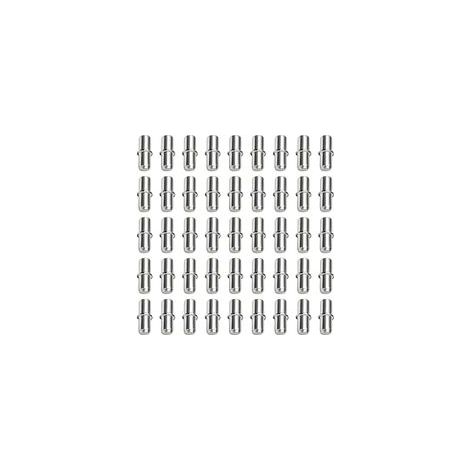 Lot de 100 supports d'étagères, 5 x 16 mm, avec anneau de sécurité, pour étagères, penderie et bibliothèques, supports d'étagères, supports de sol, support de meubles (1/5)