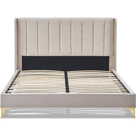 Sommier avec tête de lit Lavezzi 140x190 cm Livré en kit (1/5)