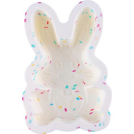 Silikonform für Schokoladenkuchen, Osterbackform für Schokolade-20.5X15.5X3.5cm-White (1/3)