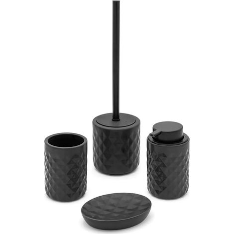 Set completo accessori bagno nero in ceramica Cristal (1/5)