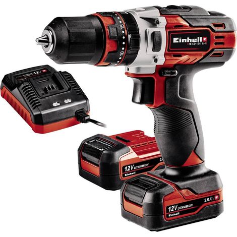 Einhell Trapano A Percussione A Batteria, 20.7 x 6.5 x 19.5 Cm, Nero Rosso (1/10)