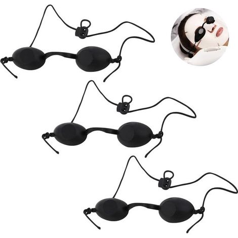 Set di 3 occhiali a infrarossi con protezione UV per lettini abbronzanti e terapia IPL (1/5)