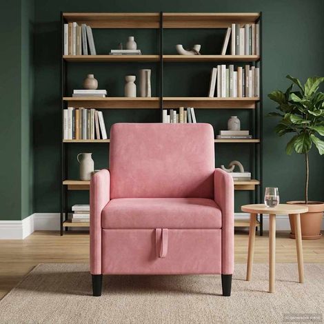 vidaXL Sofá con almacenamiento Rosa 72 x 78 x 87 cm Poliéster (1/5)
