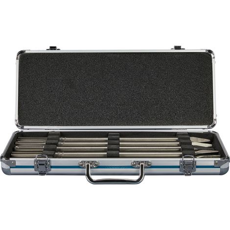Makita – Coffret de 3 pointes et 2 burins 400 mm – Accessoire SDS-Max pour perforateur – Burin plat 25 mm – Pour béton armé