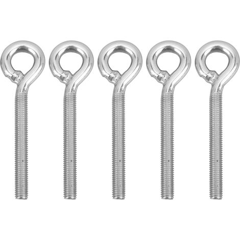 Lot de 5 boulons à œil M10 en acier inoxydable, boulons annulaires soudés à la machine, vis à œil pour tige filetée (1/5)