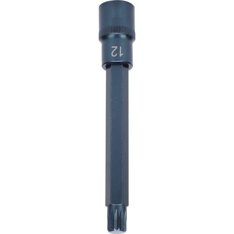 Douille 12 pans en acier allié S2 pour clé à chocs pneumatique électrique, antirouille, 140x12 mm