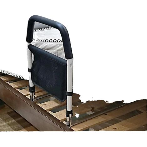 Barra de soporte para cama, metal resistente, 76 cm de altura, soporta 150 kg, se adapta a todos los tamaños de cama, montaje sin herramientas. (1/5)