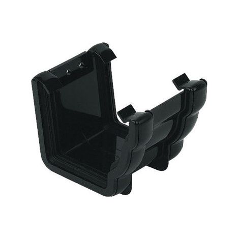 FloPlast Niagara Ogee Gutter Union Bracket - Black uPVC (1/2)