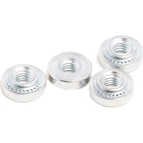 Ecrou autosertissable RS PRO Acier Passivé, zinc, M3 ( Prix pour Sachet de 50 )