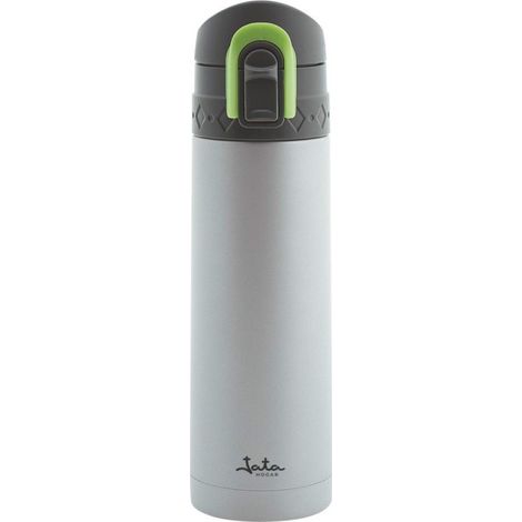 TERMO INOXIDABLE VIAJE GRIS Y VERDE 500ML JATA (1/2)