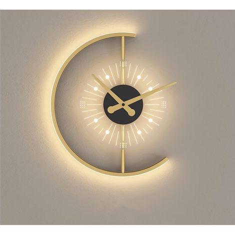 LED-Wanduhr, 3-stufig dimmbare digitale Wanduhr, Wecker mit großen Zahlen für Schlafzimmer, Büro, Wecker, Wanduhr zum Aufhängen (Farbe: warmes Licht)