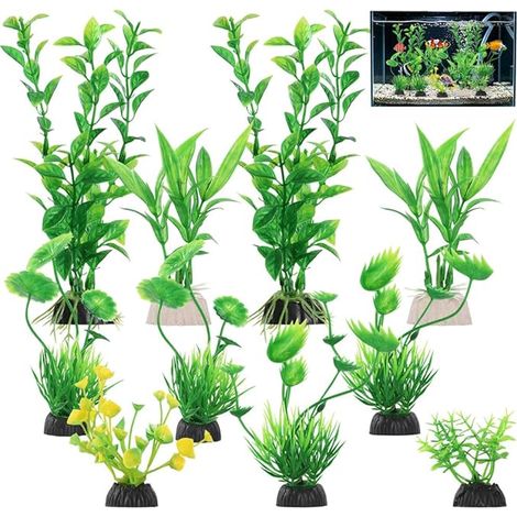 Aquarium Decoration Plante Plantes Artificielle Deco,Plante Aquariums pour Poissons,Accessoires de Cachett la Maison et Le Bureau (1/5)