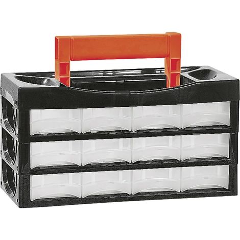 Alutec 66009 Valigetta per minuteria (L x L x A) 128 x 34 x 68 mm Scomparti: 12 Contenuto 1 pz.