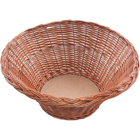 Cesto espositore in vimini rosso, Ø60H25 cm