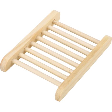 Porte-savon en bois artisanal boîte à savon étanche sèche pour salle de bain support rondin en bois (1/5)