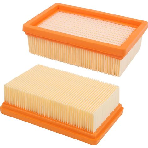 2 filtros de repuesto para aspiradora Kärcher WD4 WD5 WD6 MV4 MV5 MV6 plisados planos (1/5)