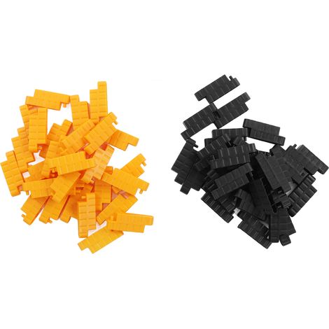 Lot de 60 barrières de sécurité en plastique jaune et noir, légères, pour voitures télécommandées, idéales pour les circuits de drift et de course. Accessoires pour voitures RC. (1/5)