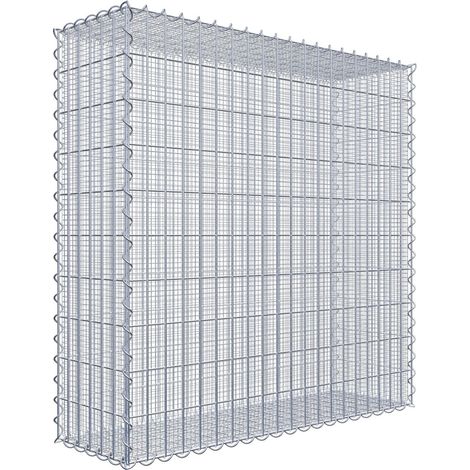 Gabiondeco - Gabion à mailles très fines pour gravillon 100 cm x 100 cm x 30 cm (L x H x P). maille 5 x 10 cm. spirale - Made in Germany (1/3)