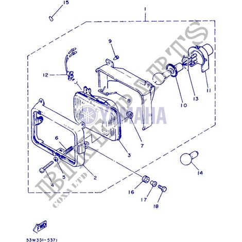Yamaha 53W-84310-20 - Faro completo - DT80LC 1987