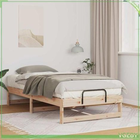Cadre de lit - ABI - 90 x 200 cm - Pin massif - Marron - Durable (1/5)