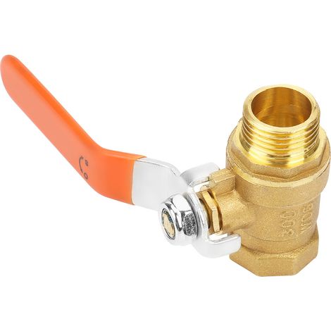 Vanne à bille en laiton pour tuyau, filetage mâle et femelle 1/2" BSP DN15 (1/5)