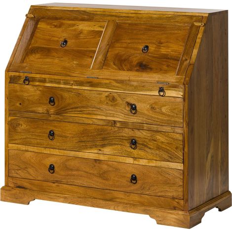 Scrivania Acacia marrone chiaro Laccato 107x50x100 cm (BxTxH) montato OXFORD 0515 (1/4)