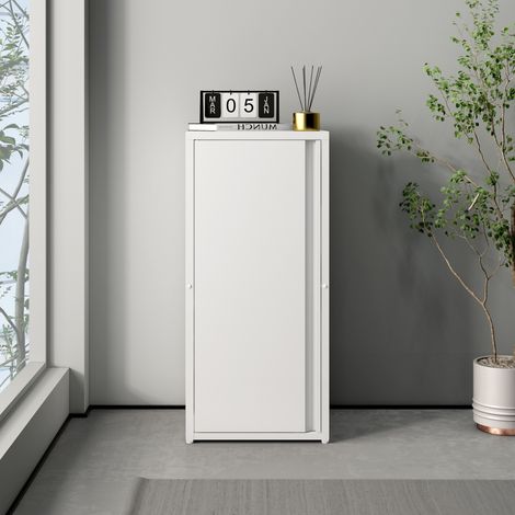 Metallschrank Burlöv Stahl Weiß [en.casa]