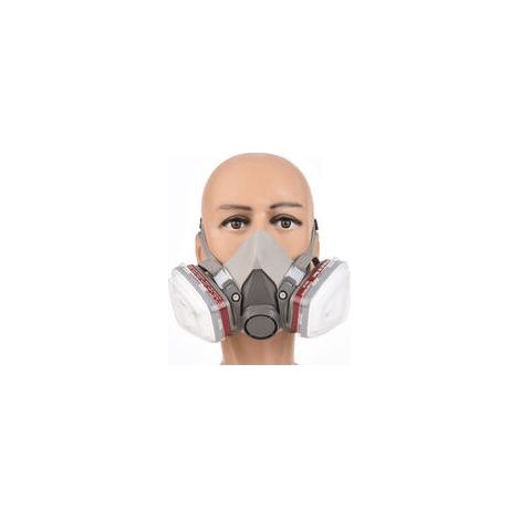 Ulisem – Respirateur demi-masque 6200 – Masque à gaz avec lunettes de sécurité – Protection contre poussières et gaz irritants – Pour peinture et soudage