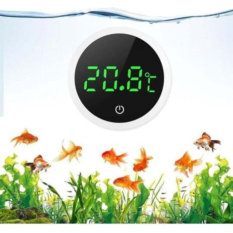 Hochpräzises digitales 0,1℃-LCD-Aquariumthermometer mit Touch-Tasten und austauschbarer Batterie für Schildkrötenaquarien und tropische Glasaquarien (1/5)