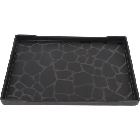 Plateau Service Plastique 9.1x13.0in Grand Réutilisable Rectangulaire – Fête Thé Fruit Desserts, Noir (1/5)