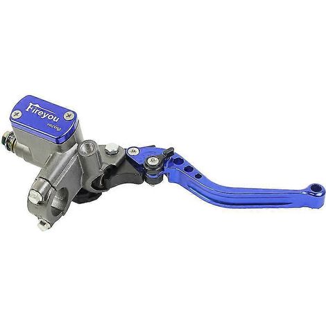 Maître-cylindre de frein et d'embrayage pour moto, levier de guidon, moteur d'embrayage hydraulique de course pour 22 mm Honda, Yamaha, Kawasaki, Suzuki - Bleu droit (1/5)
