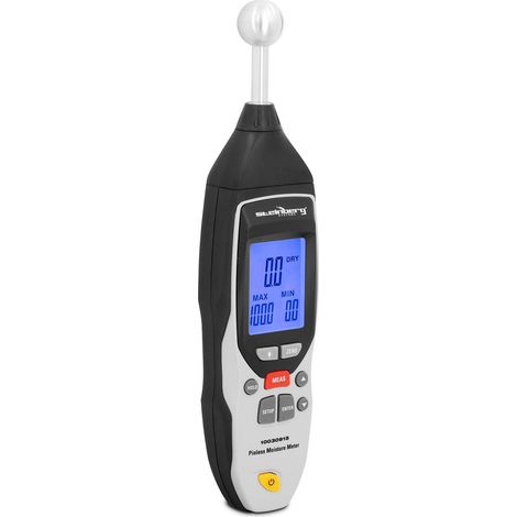 Medidor de humedad no invasivo para madera y ladrillos, pantalla LCD, rango de 0 a 100%, con estuche. (1/5)
