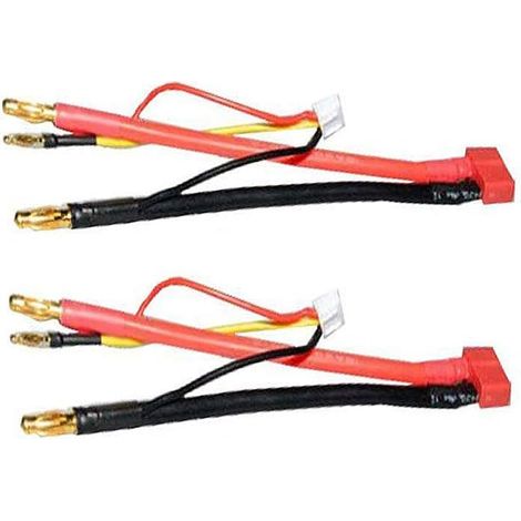2 pièces 4mm Balle Banane à Femelle Deans T-Plug LiPo Batterie Fil de Plomb et JST-XH Balance pour 2S 7.4V LiPo Batteries (1/5)