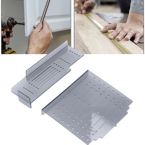 gabarit de perçage pour poignées, règle de marquage des trous pour poignées de portes et tiroirs d'armoires, outils auxiliaires pour l'installation de meubles en bois (1/5)