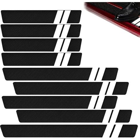 CCYKXA 9-Piece Car Door Sill Protector Set, Car Door Protection Skirting Boards, Anti-Scratch Universal Door Sill Protectors, Fits Most Models (1/5)