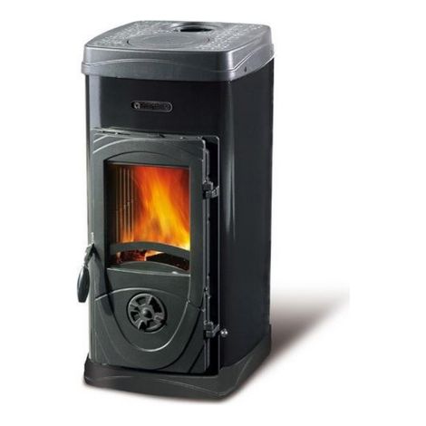 Nordica – Poêle à bois panoramique 5 kW – Efficacité 80% – Volume chauffé jusqu'à 143 m³ – Diamètre sortie fumée 120 mm – Verre céramique résistant 750°