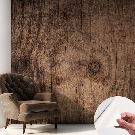 Papier peint autocollant avec imprimé pour décoration intérieure pour rénovation a motif Bois rustique 250x250 cm (1/5)