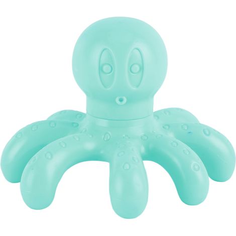 Pince de pieuvre masseur crânien manuel ergonomique, outil amincissant et relaxant pour jambes et abdomen, couleur bleue.