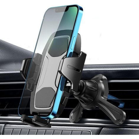 Soporte para teléfono de coche para la rejilla de ventilación, antideslizante, con rotación de 360°, compatible con smartphones de 4 a 7 pulgadas, estable incluso en carreteras con baches. (1/5)