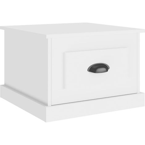 Maison Exclusive - Couchtisch Weiß 50x50x35 cm Holzwerkstoff