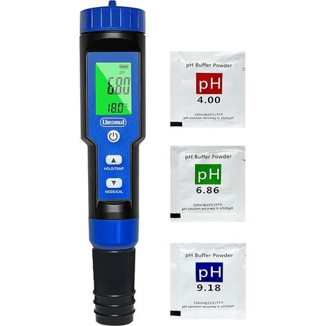 PH Mètre 7-en-1, Testeur PH TDS EC SALT ORP S.G Température, professionnel Tester Qualité Eau de 0.01 pH haute précision pour Piscine, Aquarium, Eau potable, Hydroponie