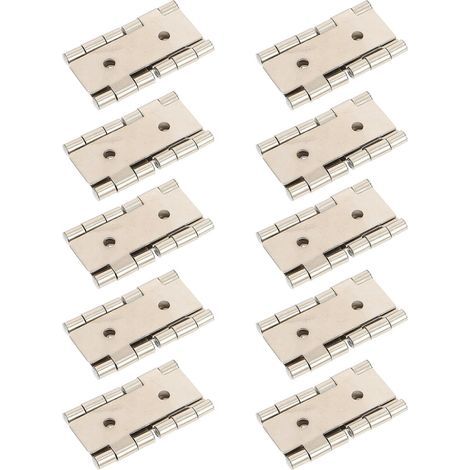 10 Piece Furniture Cabinets Display Folding Hinges Silver Color Doors (1/5)