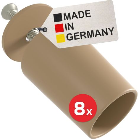BAUHELD® Fermaporta per tapparelle 27 mm [8 pezzi] – Made in Germany – Fermaporta per tapparelle con viti – Adatto per tapparelle – Beige