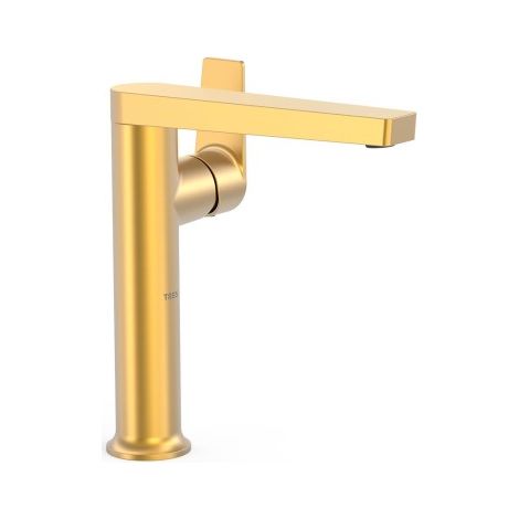 Mitigeur haut avec manette latérale pour lavabo Project Or Mat 24K - TRES 22164701OM