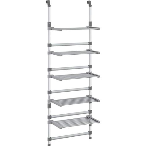 vidaXL Tendedero de 5 niveles de aluminio (1/2)
